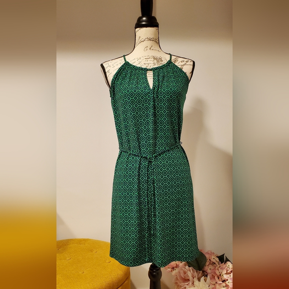 Banana Republic Green Halter Sundress Mini, Size XS.